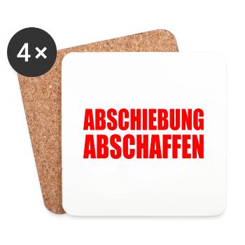 Abschiebung abschaffen - Untersetzer (4er-Set) - Weiß - Vorne