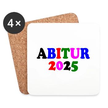 Abitur 2025 - Dessous de verre (lot de 4) - blanc - Devant