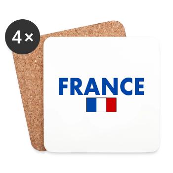 Frankreich - Untersetzer (4er-Set) - Weiß - Vorne