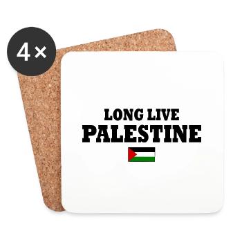 Long live palestine - Untersetzer (4er-Set) - Weiß - Vorne