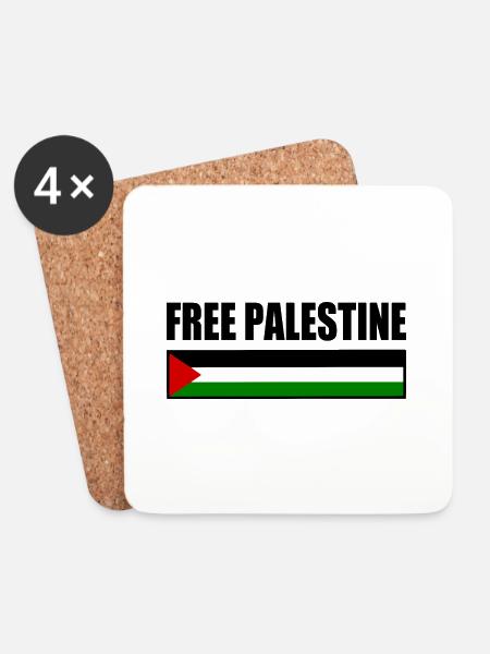 Free palestine - Coasters (set of 4) - white