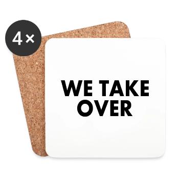 We take over - Untersetzer (4er-Set) - Weiß - Vorne