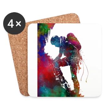 Mountaineer Climbing Sport Art #mountaineer #climb - Coasters (set of 4) - white - Front