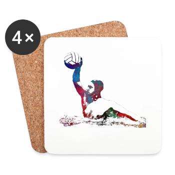 Water polo sport #sport #waterpolo - Coasters (set of 4) - white - Front