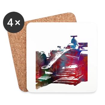 Racing #racing #sport - Coasters (set of 4) - white - Front