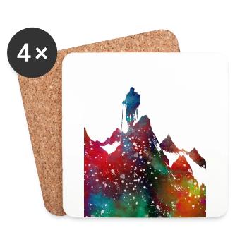 Mountaineer sport art #sport - Coasters (set of 4) - white - Front