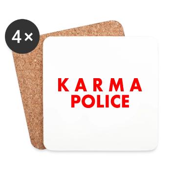 Karma police - Dessous de verre (lot de 4) - blanc - Devant