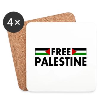 Free palestine - Coasters (set of 4) - white - Front