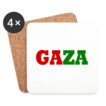 Free Gaza - Coasters (set of 4) - white - Front