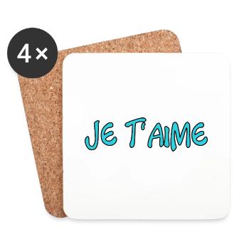 LOVE. FÊTE DES MÈRES. BONNE FÊTE MAMAN. MAMAN - Dessous de verre (lot de 4) - blanc - Devant