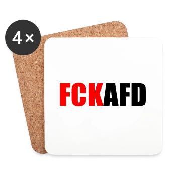 Fck afd - Untersetzer (4er-Set) - Weiß - Vorne