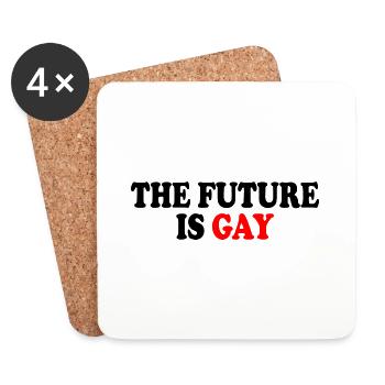 The future is gay - Untersetzer (4er-Set) - Weiß - Vorne