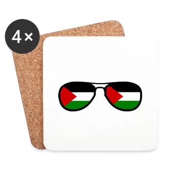 Palestine - Dessous de verre (lot de 4) - blanc - Devant