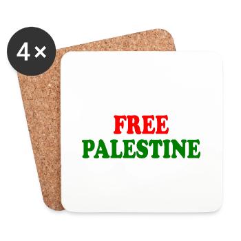 Free palestine - Coasters (set of 4) - white - Front