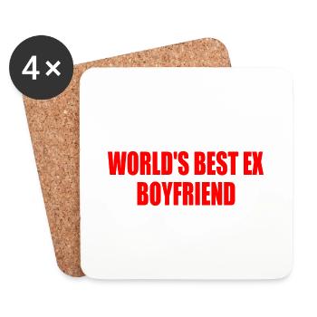 world's best ex boyfriend - Untersetzer (4er-Set) - Weiß - Vorne