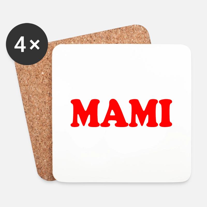 Mami - Untersetzer (4er-Set) - Weiß