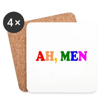 Ah men - Untersetzer (4er-Set) - Weiß - Vorne