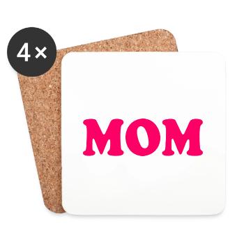 Mom - Untersetzer (4er-Set) - Weiß - Vorne