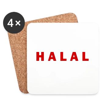 Halal - Untersetzer (4er-Set) - Weiß - Vorne
