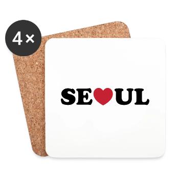 Seoul Love Heart - Coasters (set of 4) - white - Front