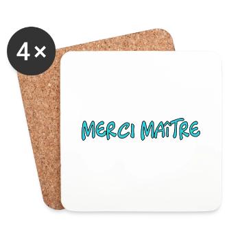 MASTER. THANK YOU. THANK YOU, MASTER. MASTER. MASTER GIFT - Coasters (set of 4) - white - Front