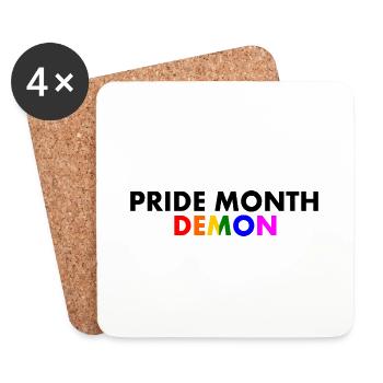 pride month demon - Untersetzer (4er-Set) - Weiß - Vorne
