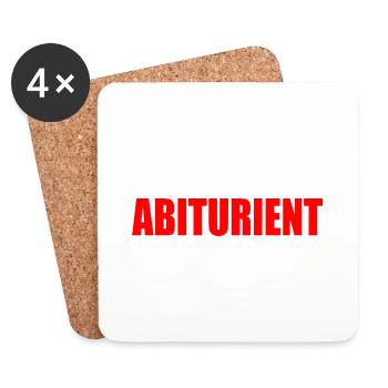 abiturient - Untersetzer (4er-Set) - Weiß - Vorne