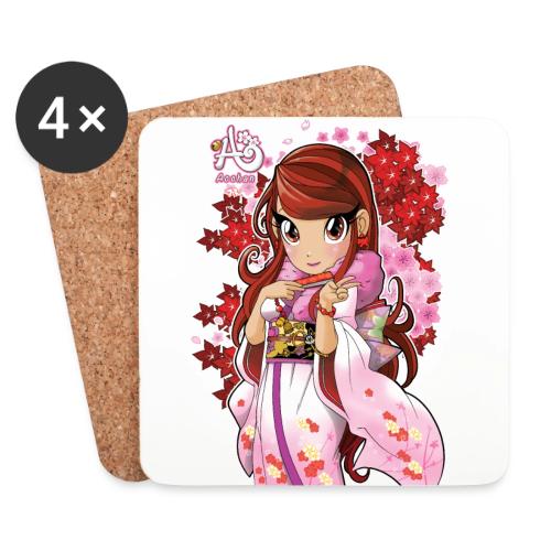 Acchan flowers kimono - Sottobicchieri (set da 4 pezzi)