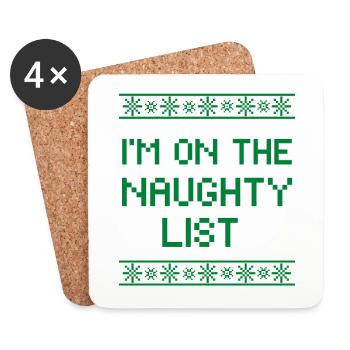 I'm on the naughty list - Untersetzer (4er-Set) - Weiß - Vorne