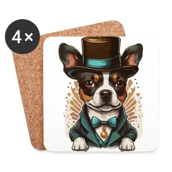Dog Trickery - Coasters (set of 4) - white - Front