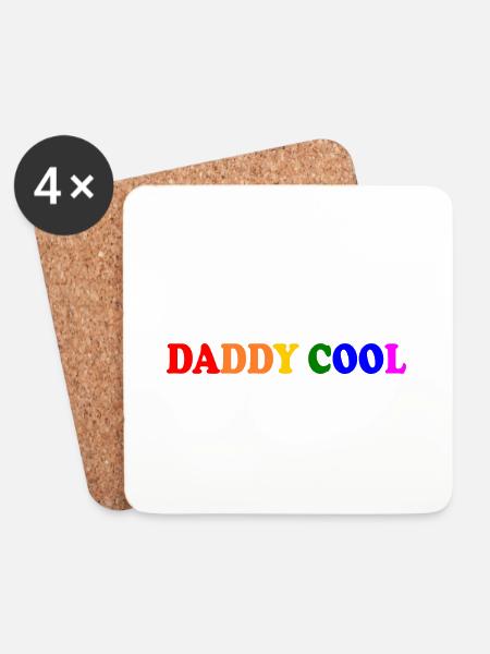 Daddy cool - Untersetzer (4er-Set) - Weiß