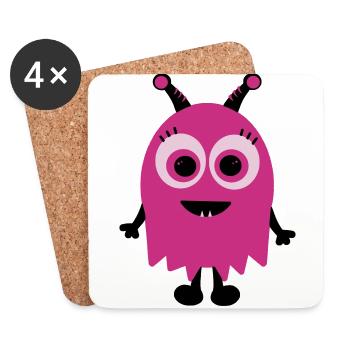 Monster - Untersetzer (4er-Set) - Weiß - Vorne