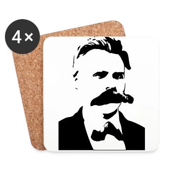 Friedrich Nietzsche - Untersetzer (4er-Set) - Weiß - Vorne