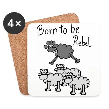 jumping sheep - Untersetzer (4er-Set) - Weiß - Vorne