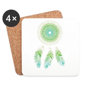 Mandala dream catcher - Coasters (set of 4) - white - Front