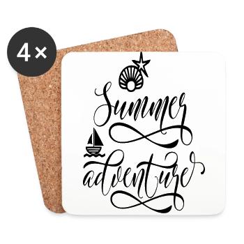 Summer adventure - Untersetzer (4er-Set) - Weiß - Vorne