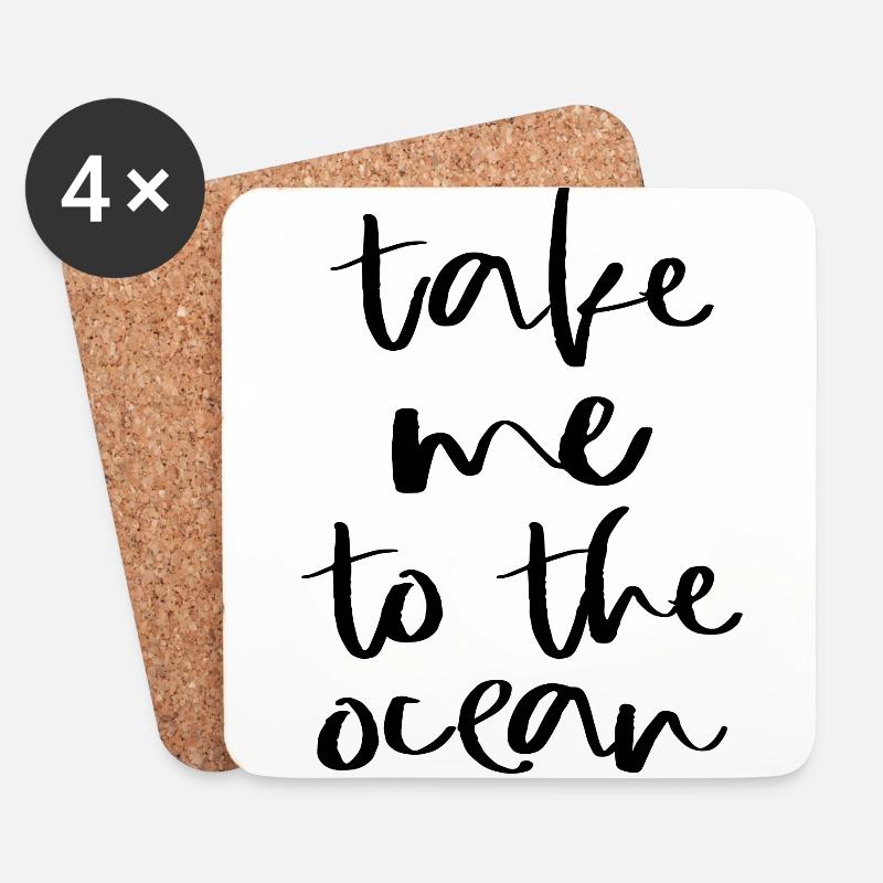 TAKE ME TO THE OCEAN - Untersetzer (4er-Set) - Weiß