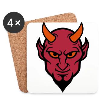 devil face 3c - Coasters (set of 4) - white - Front