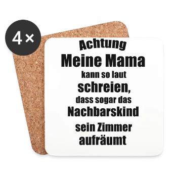 Mama Spruch - Untersetzer (4er-Set) - Weiß - Vorne