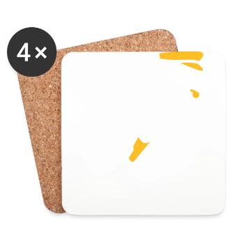 Police - Coasters (set of 4) - white - Front