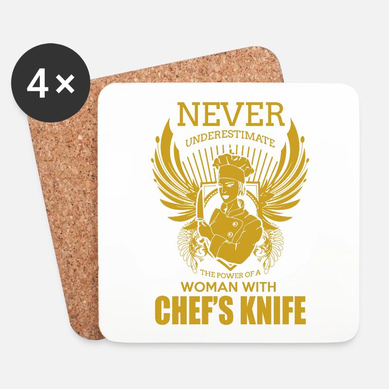 cook - Coasters (set of 4) - white