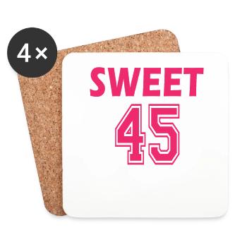 Sweet 45 - Coasters (set of 4) - white - Front