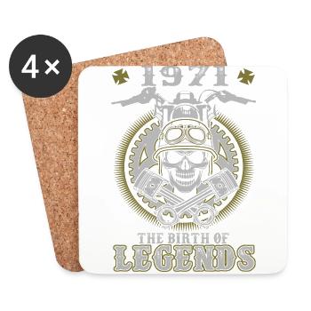 1971 Die Geburt der Legenden - Untersetzer (4er-Set) - Weiß - Vorne
