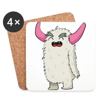 Lustig Monster Geschenk Halloween Horror Minotaur - Untersetzer (4er-Set) - Weiß - Vorne