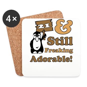 21st birthday 21 And still freaking adorable 1998 - Coasters (set of 4) - white - Front
