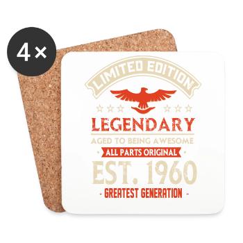 Édition limitée Legendary Est 1960 - Dessous de verre (lot de 4) - blanc - Devant