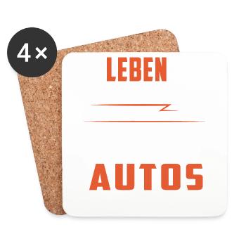 Keine langweiligen Autos - Untersetzer (4er-Set) - Weiß - Vorne