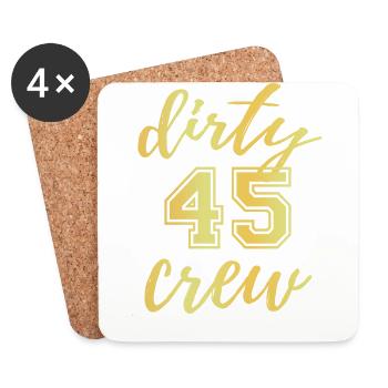 Dirty 45 Crew - Coasters (set of 4) - white - Front