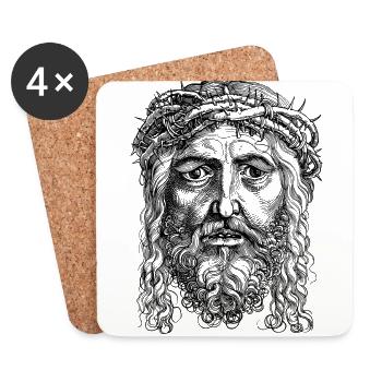 JESUS CHRIST MESSIA'S RELIGION GIFT T-SHIRT - Coasters (set of 4) - white - Front