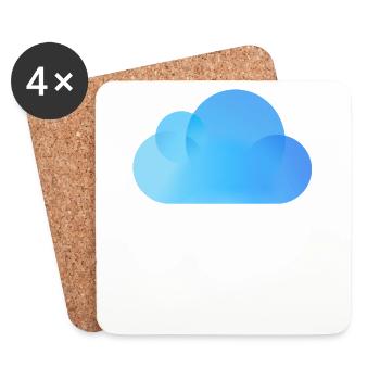 es ist keine Wolke, es ist nur ein anderer Computer - Untersetzer (4er-Set) - Weiß - Vorne
